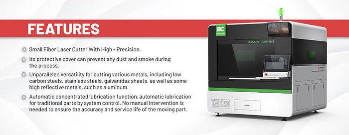 SMART CUBE 51"x 51" | 2000W | Fiber Laser Sheet Metal Cutting Machine
