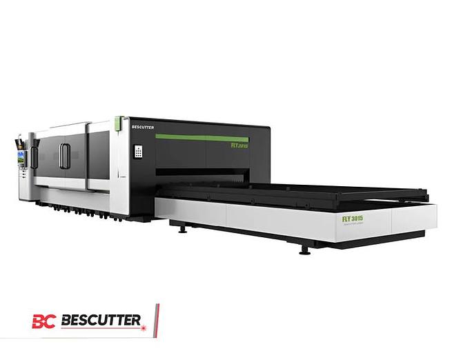 FLY SPEED 5'X10' | 12.0KW | Fiber Laser Metal Sheet Cutter Full Enclosure with Parallel Shuttle Table