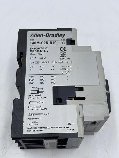 Used Allen-Bradley 140M-C2N-B10 Ser C