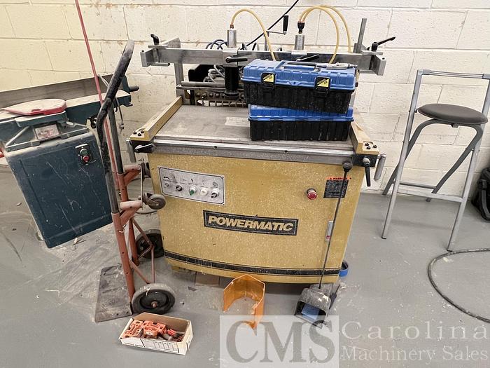 Used Small Mill Shop Drill Press, Blum Press, Sander, Boring Machines, Pallet Racking