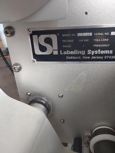 Used Lsi  Mdl 20 -627b  pressure sensitive top labeler with 8 foot  conveyor