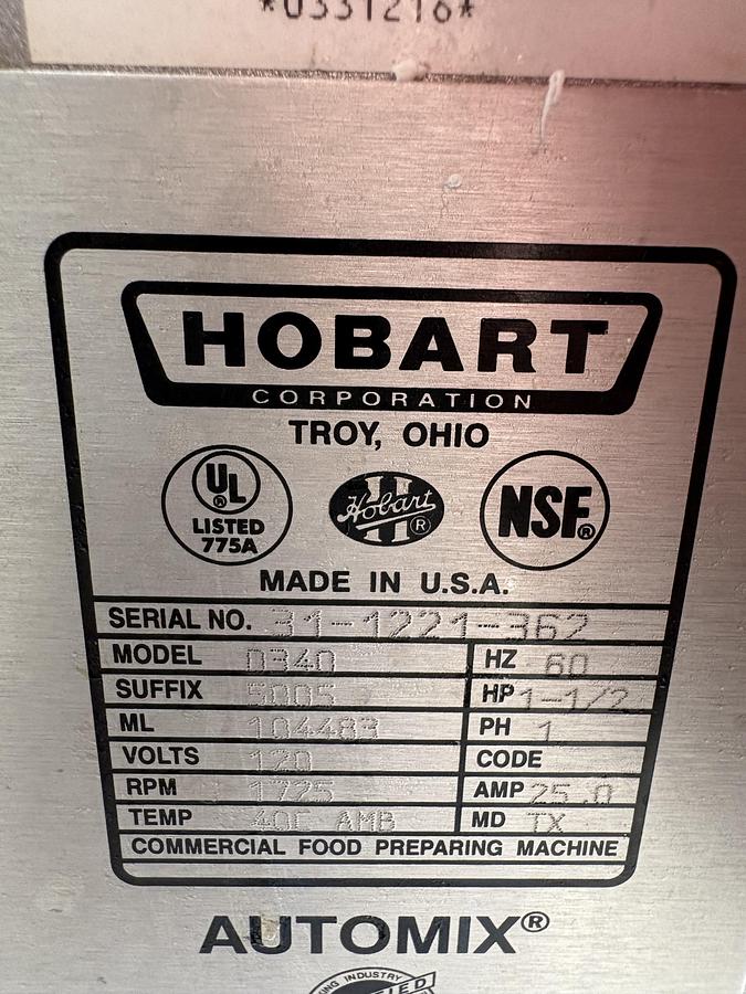 Used HOBART® D340