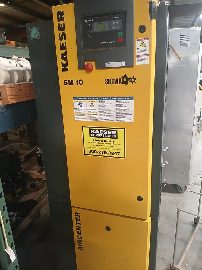 Used Kaeser Aircenter SM10 – 10 HP Rotary Screw Air Compressor