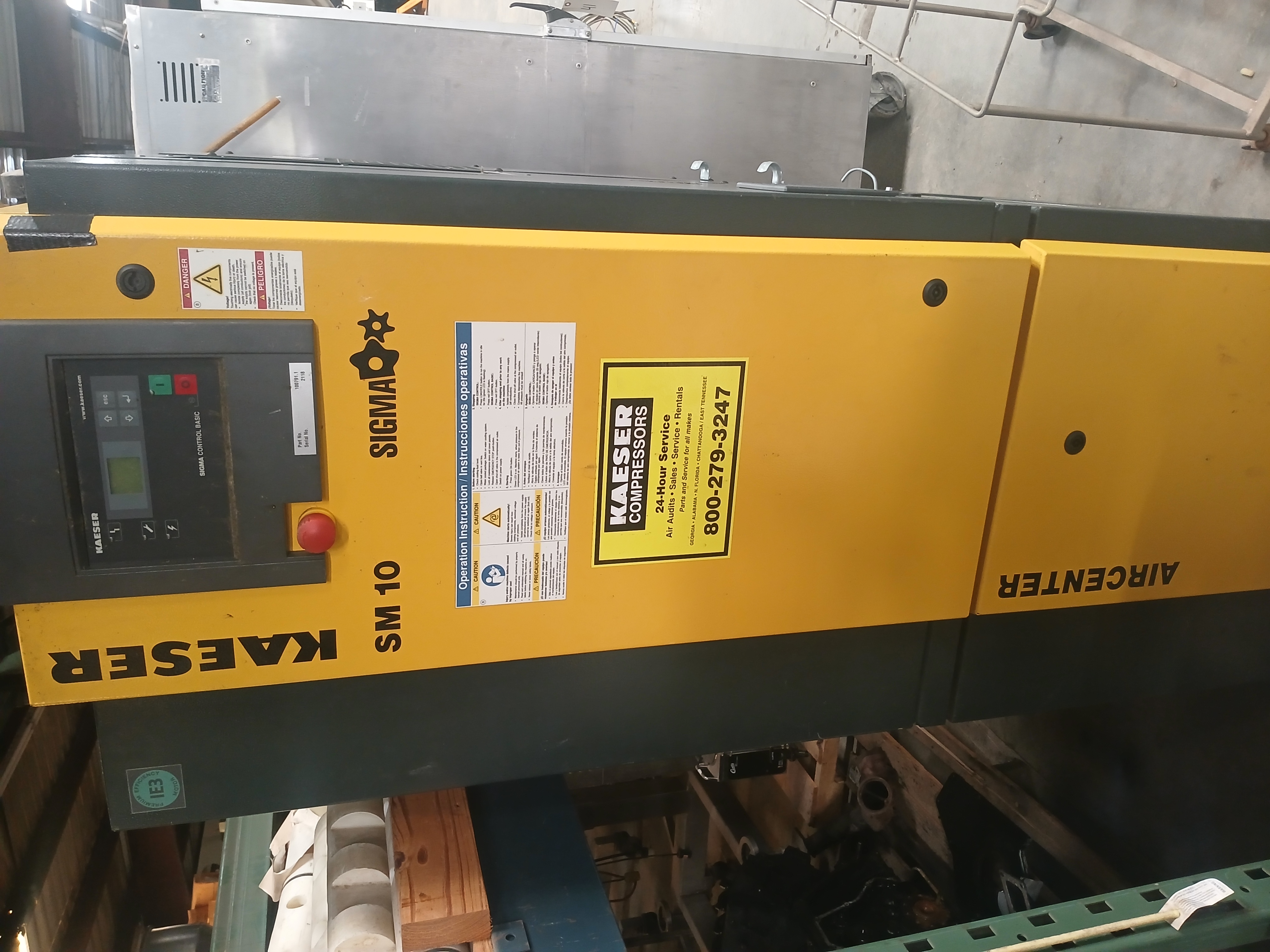 Used Kaeser Aircenter SM10 – 10 HP Rotary Screw Air Compressor