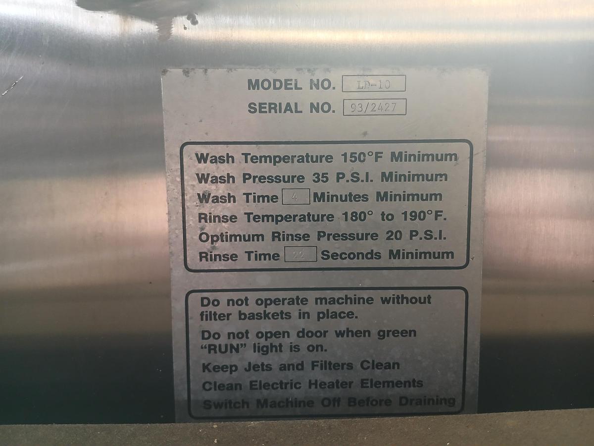 Used Hobart LP‑10 Commercial Dishwasher