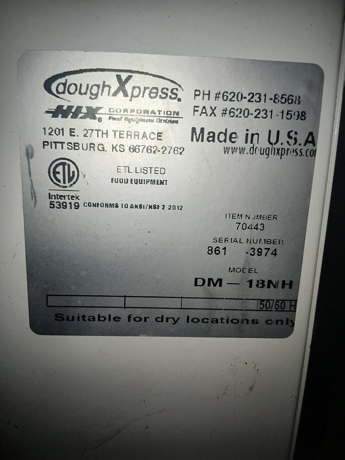 Used DoughXpress DM-18