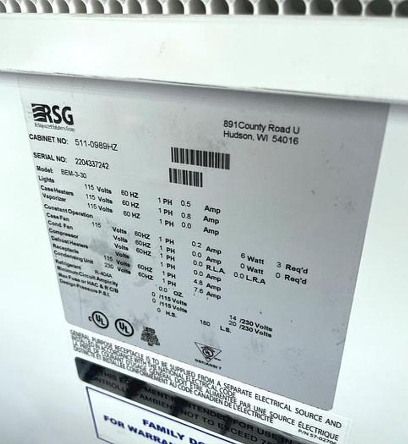 Used 2022 MASTERBUILT ENDLESS REFRIGERATION