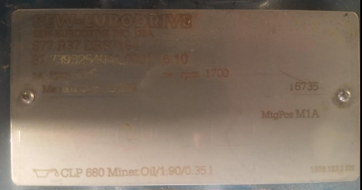 Used electric motor combined with a gear reducer