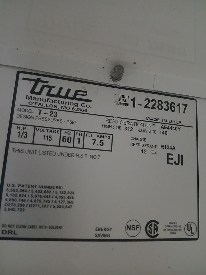 Used True T‑23 Commercial Refrigerator