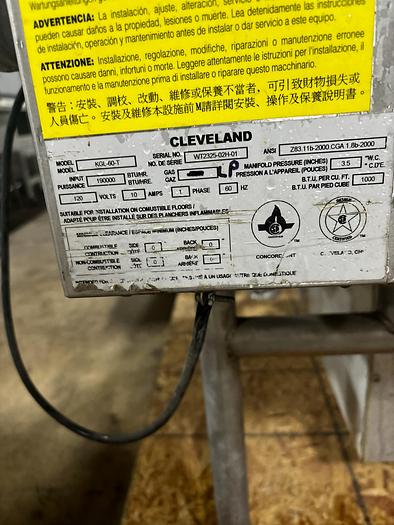 Used 2002 CLEVELAND GAS KETTLE KGL-60-T