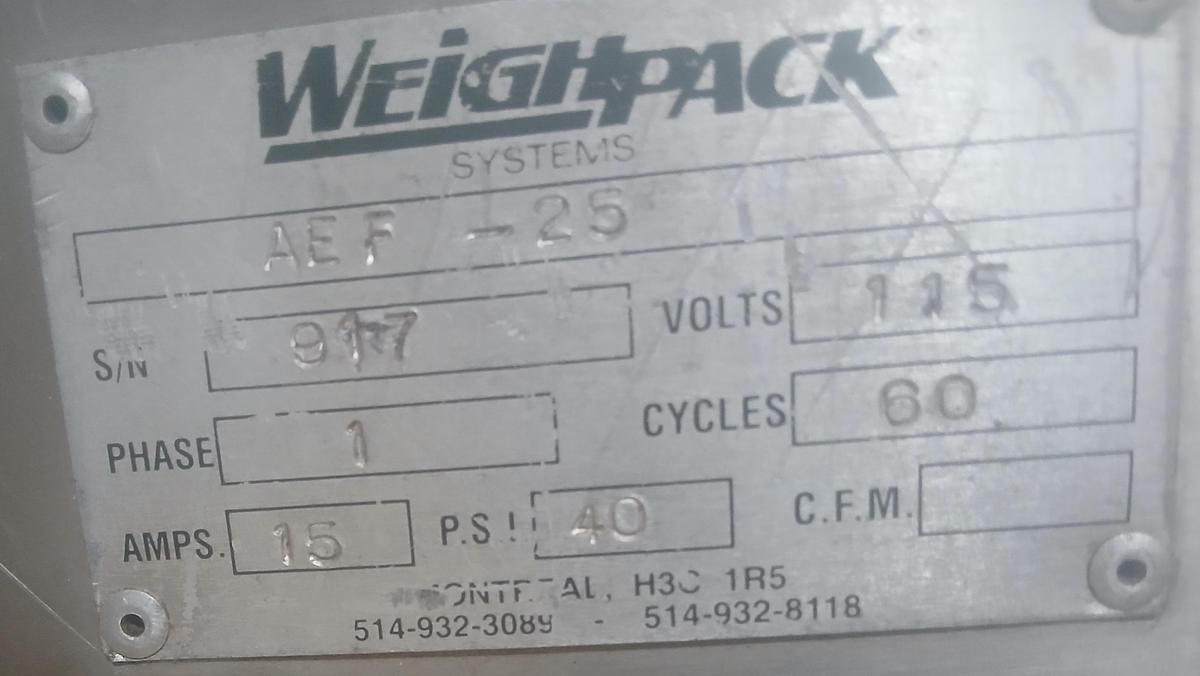 Used WEIGHPACK SYSTEMS AEF-25