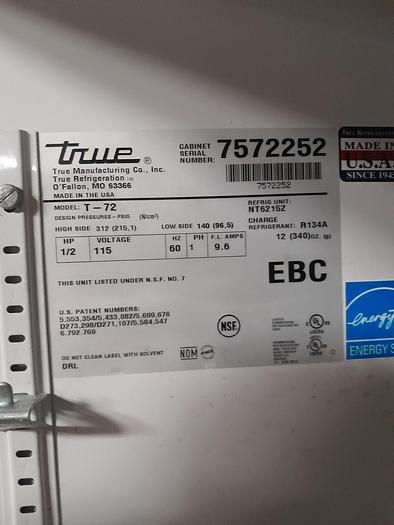 Used TRUE 3 DOOR COOLER T-72