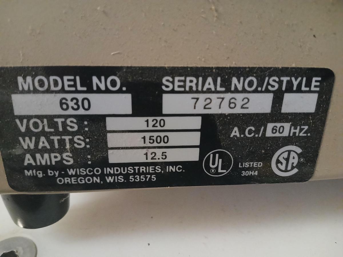 Used Wisco Industries Model 630 Commercial Food Warmer / Snack Oven