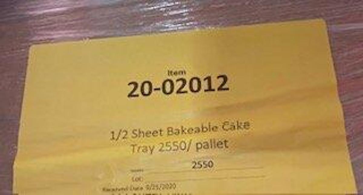 Half Sheet Cake Corrugated, Bakeable Tray
