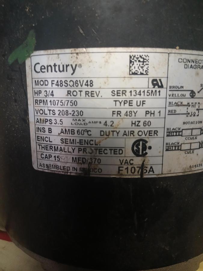 Used Century 3/4 HP Electric Motor