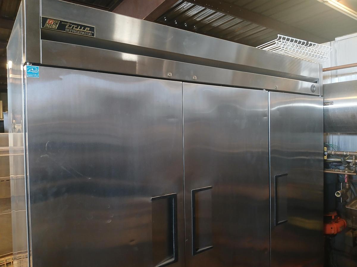 Used True T‑72 Three‑Door Reach‑In Refrigerator