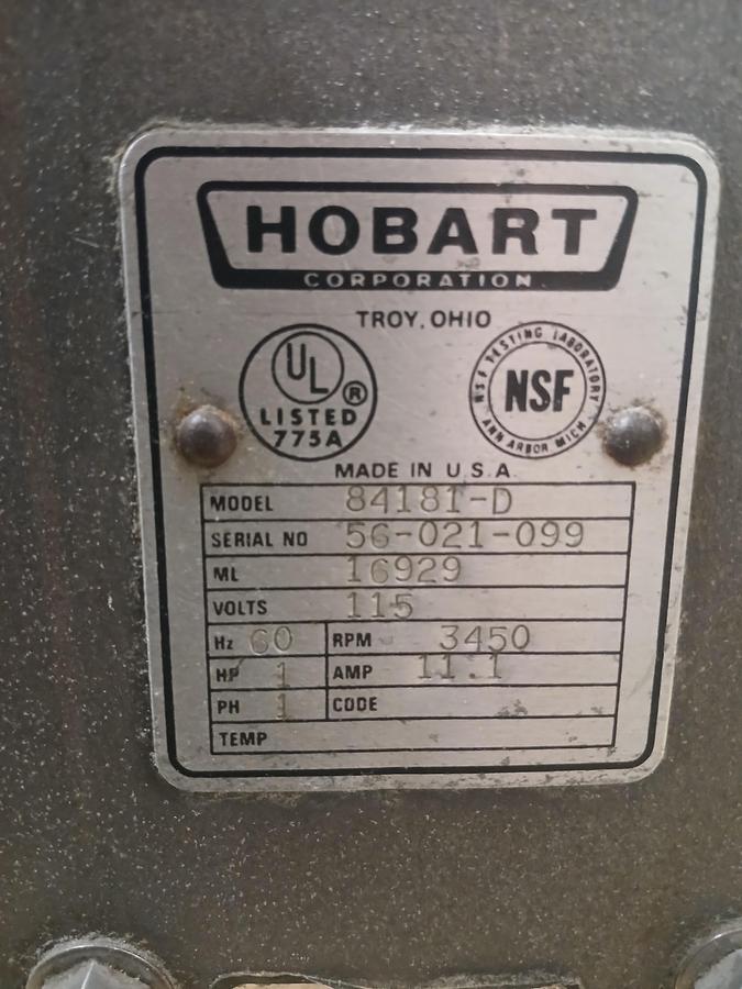 Used Hobart 84181‑D Bowl Cutter