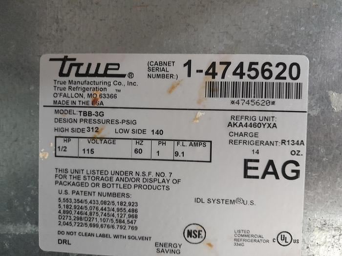 Used TRUE TBB3G; KEG COOLER for Sale in Burns, Tennessee