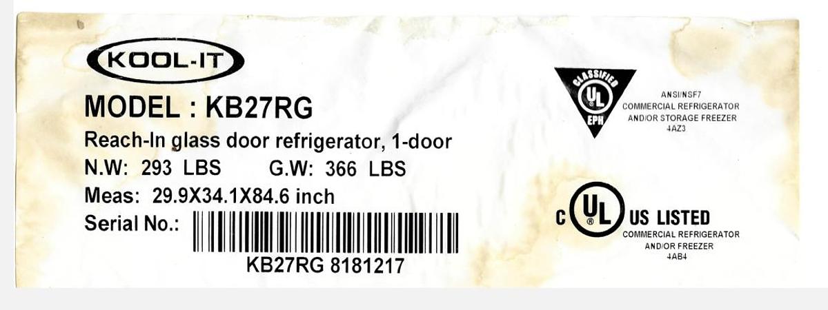 Kool-IT Ikon Series Commercial Reach-In Glass Door Refrigerator &/or Storage Freezer