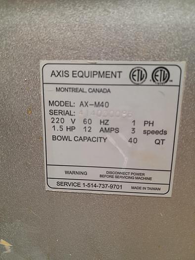 Used AXIS EQUIPMENT AX-M40; 40QT MIXER