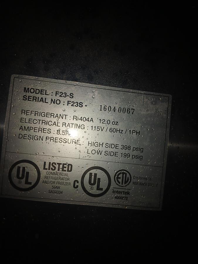 Used Master-bilt Fusion Series F23-S Refrigerator