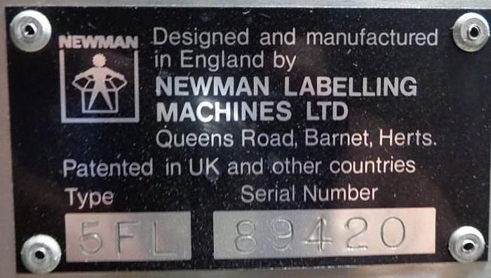 Used Labeler, Pressure Sensitive, Newman, Type 5FL, Wrap #S742963