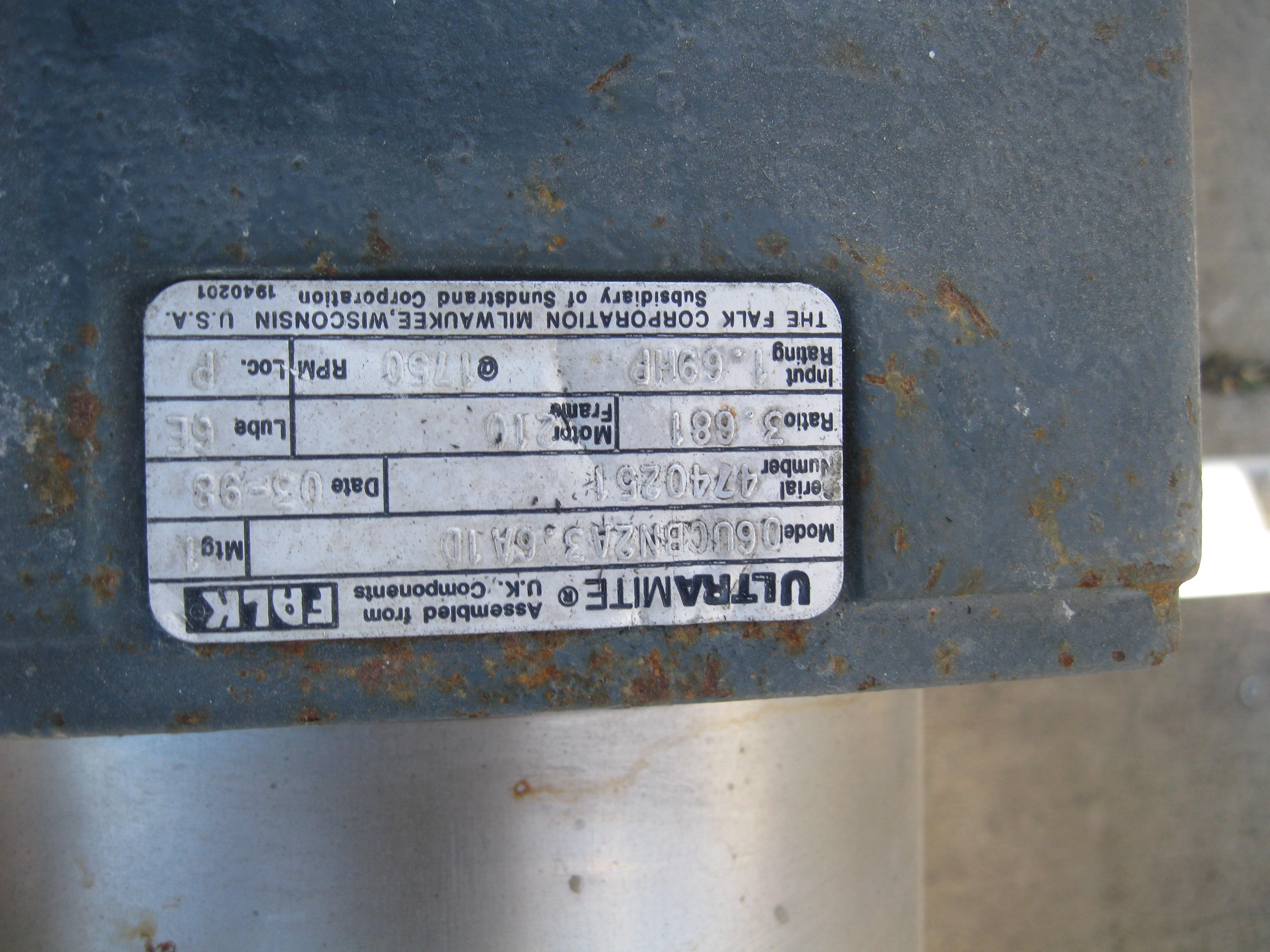 Used 100 GALLON MIXING TANK W/SKID FOR MIXING VISCOUS MATERIAL