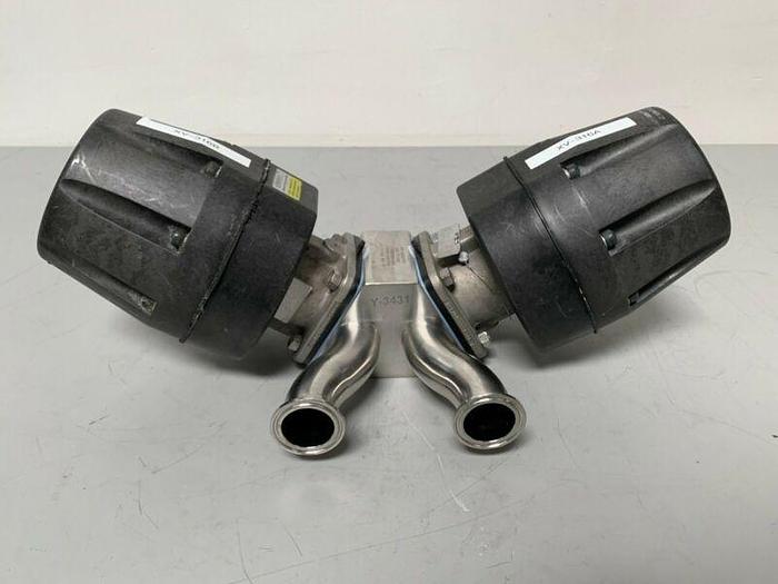 Used ITT Advantage 316L 90 PSI Diaphragm Actuator w/ 1 1/2" Sanitary Fittings