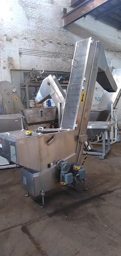 Used Stainless Feed hopper 12" w x 98 " h   x 68 h discharge