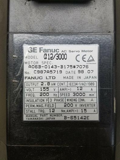 Used GE FANUC A12/3000 A06B-0143-B175#7076
