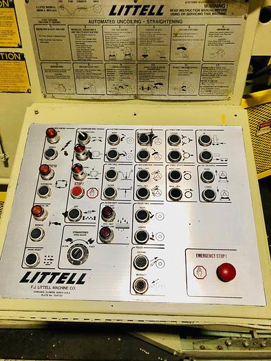 Used 12" Littell Straightener and Uncoiler with New CoilTech feeder