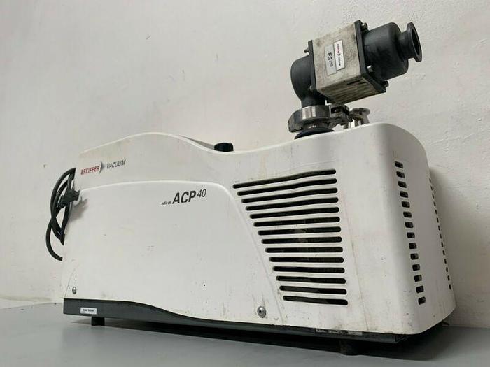 Used Adixen Pfeiffer ACP 40 Dry-Scroll 22 CFM Vacuum Pump Mfg 2019 w/ 225hrs 110-230V