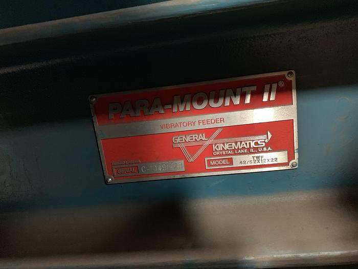 Used GENERAL KINEMATICS TWF42/ 52 X 12 X 22 PARA- MOUNT II FEEDER