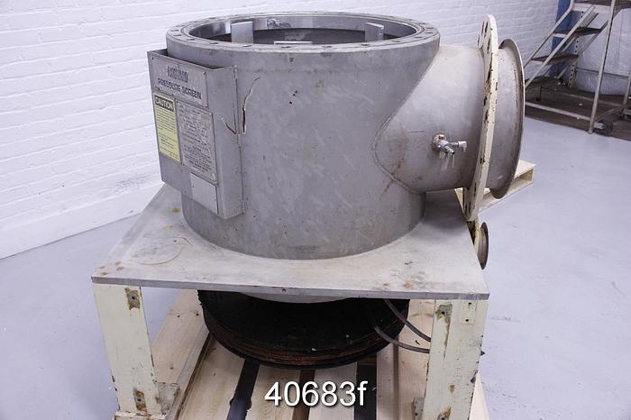 Used Bird Axiguard 7 Pressure Screen, Stainless Steel, 3-Foil Rotor #40683