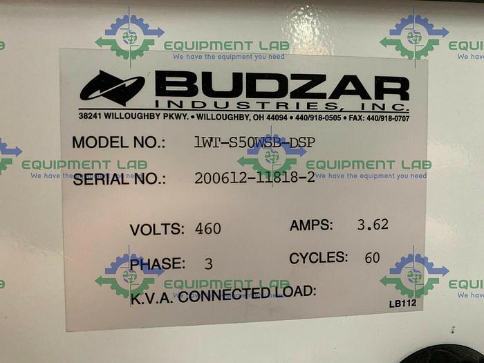 Used Budzar 1WT-S50WSB-DSP Heat Exchanger Skid 460V 3PH w/ Two Marathon Jet Pumps 2HP