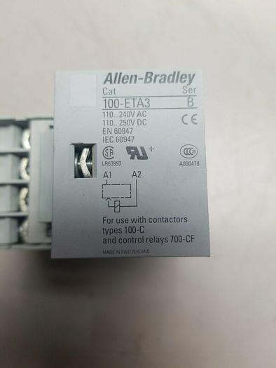 Used Allen Bradley Control Relay, 700-CF400* Ser A , 100-ETA3 Ser B