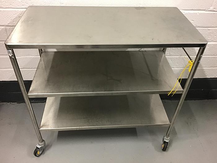 Used Trolley stainless steel 3 shelves 750x450mm