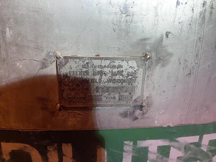 Used FELKER BROS. STAINLESS STEEL TANK APPRX. 3,000 GALLONS