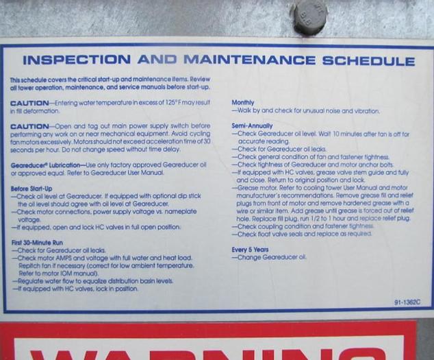 Used SPX – MARLEY COOLING TOWER – 6′ 6 1/4″ L X 12′ 10″ W X 10’2 1/2 IN. H (#9802)