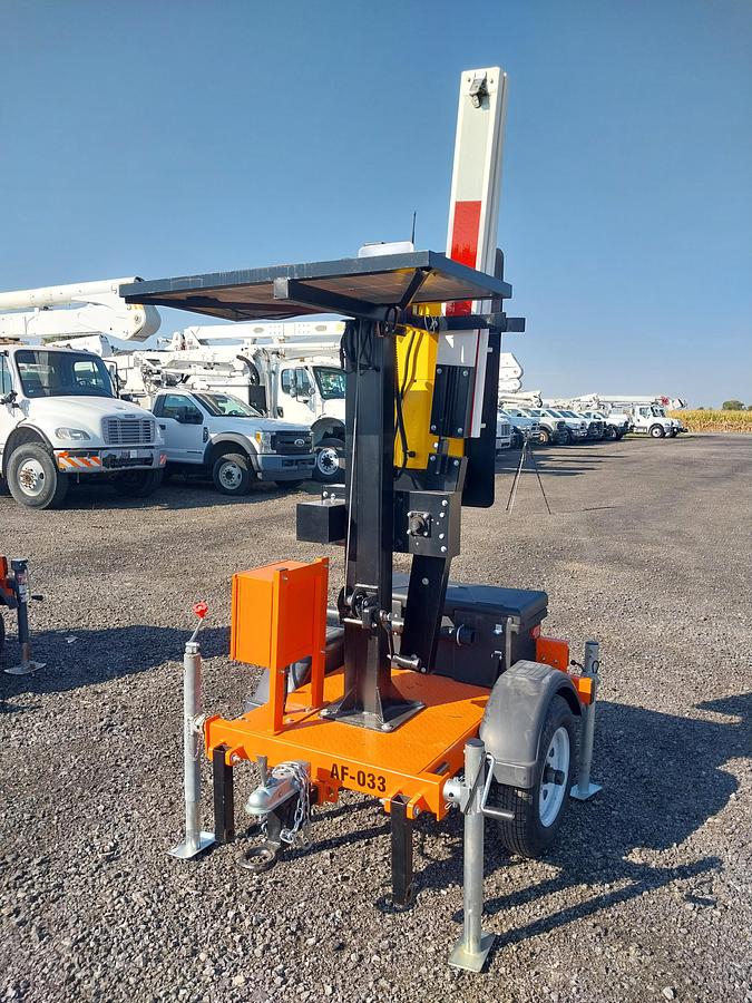 Used Synergy Tech AF100 Portable Traffic Light Towers, s/n 240119, Solar/Battery Powered