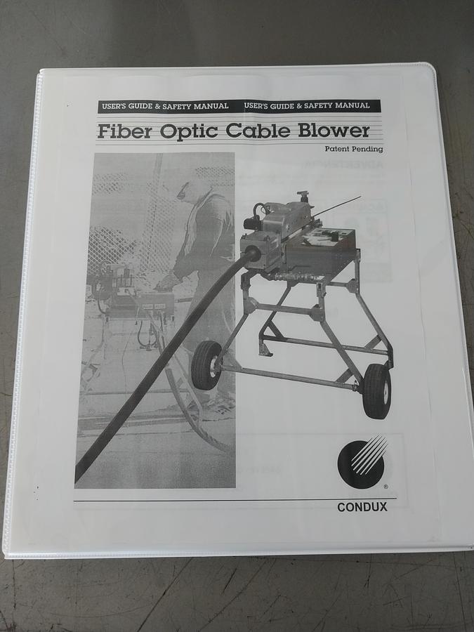 Used 2000 Condux FO Blower Fiber Optic Blower