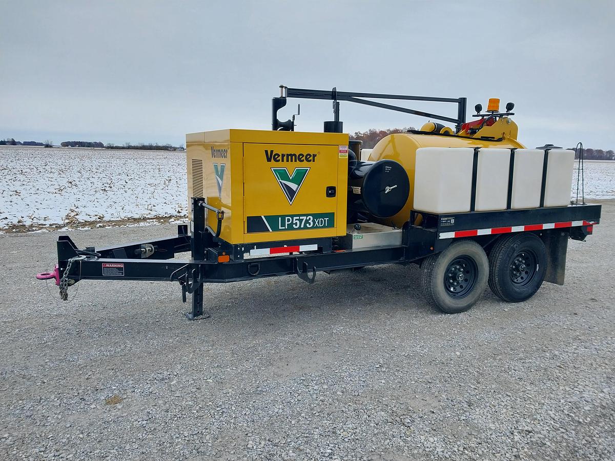 Used 2024 Vermeer LP573 XDT Vac Trailer - NEW SUCTION HOSE