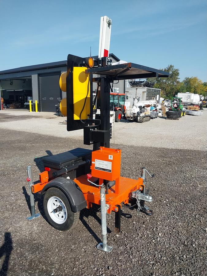 Used Synergy Tech AF100 Portable Traffic Light Towers, s/n 240119, Solar/Battery Powered