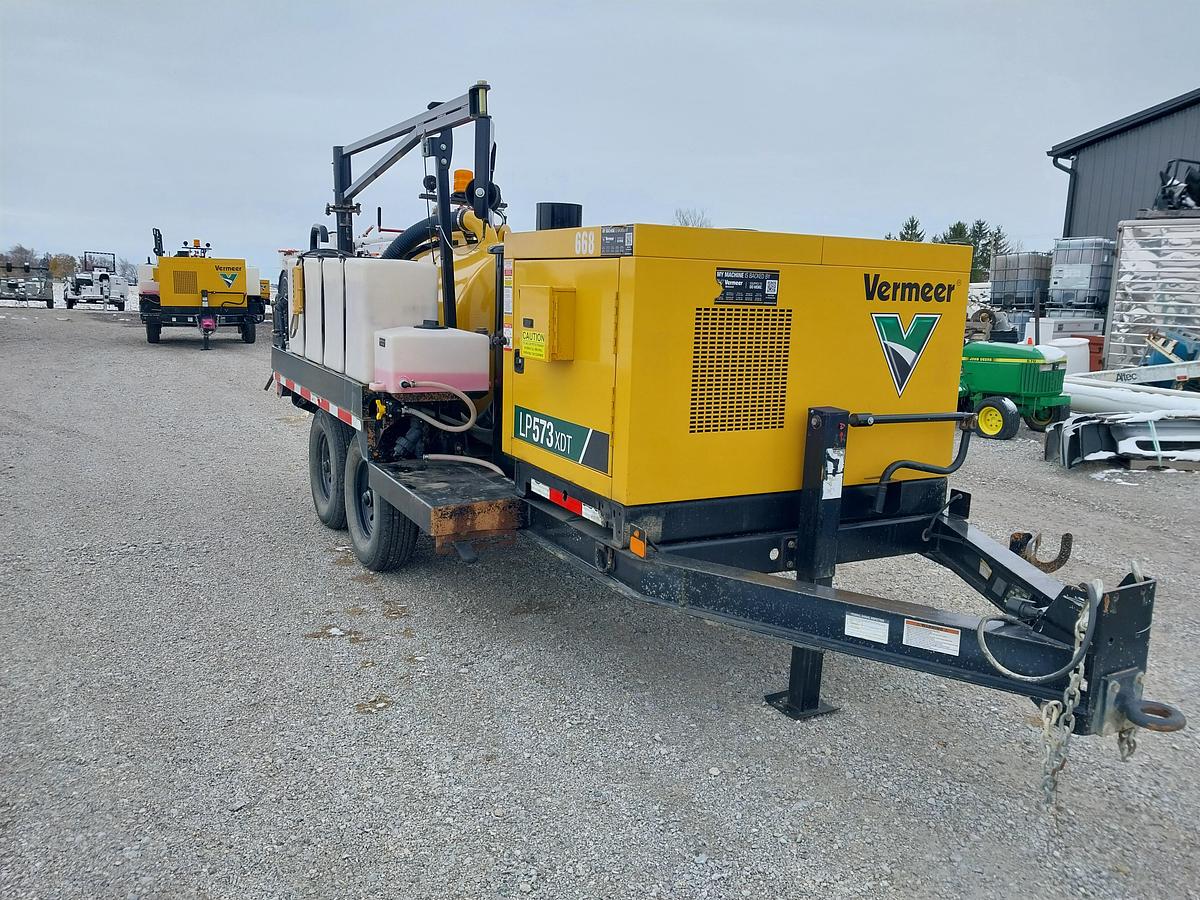 Used 2024 Vermeer LP573 XDT Vac Trailer - NEW SUCTION HOSE