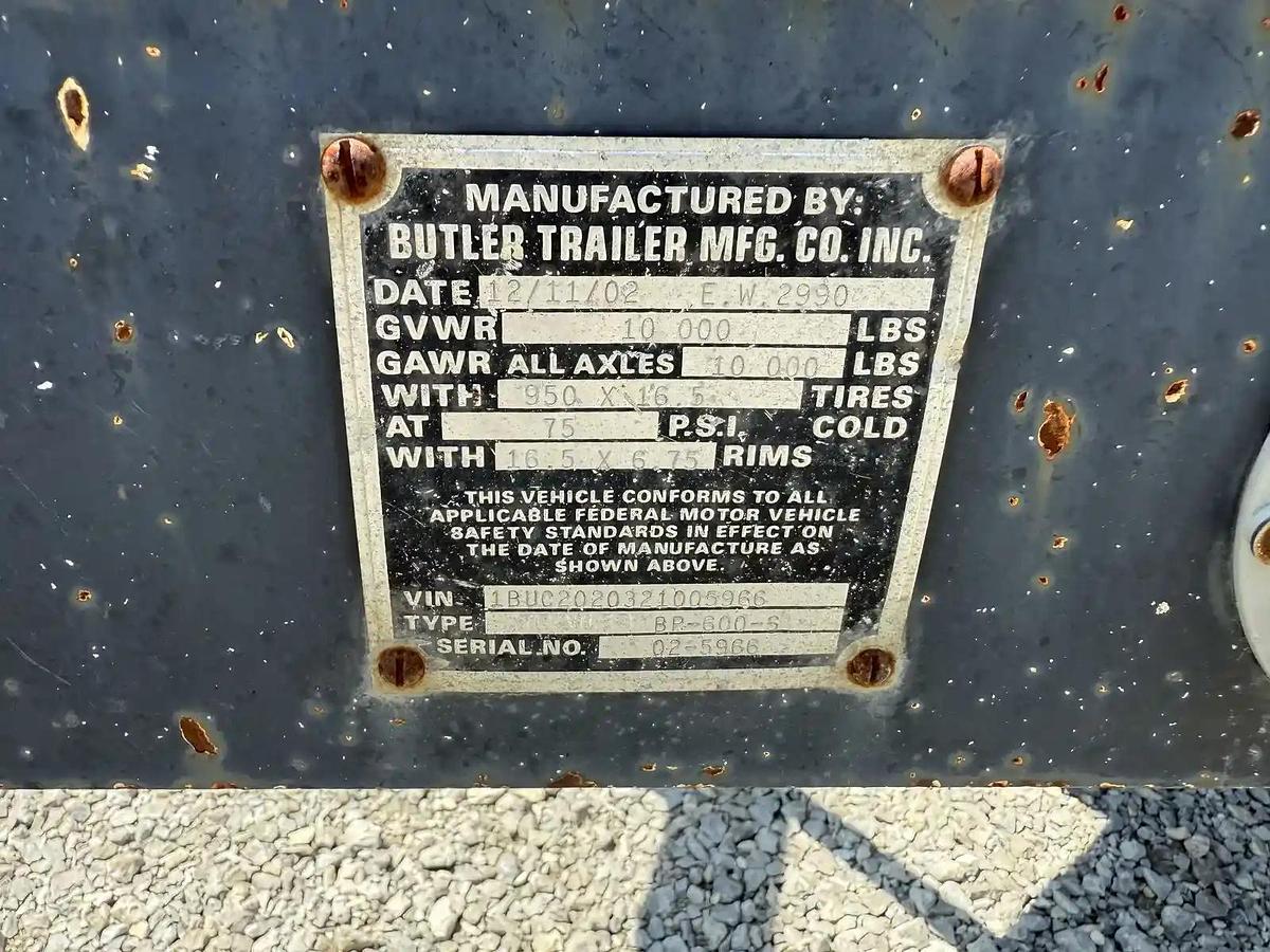 Used 2002 Butler BP-600-S