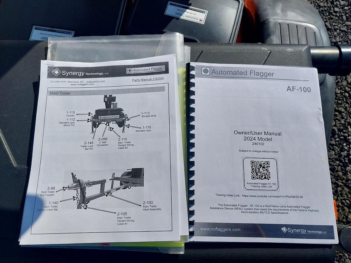 Used Synergy Tech AF100 Portable Traffic Light Towers, s/n 240119, Solar/Battery Powered