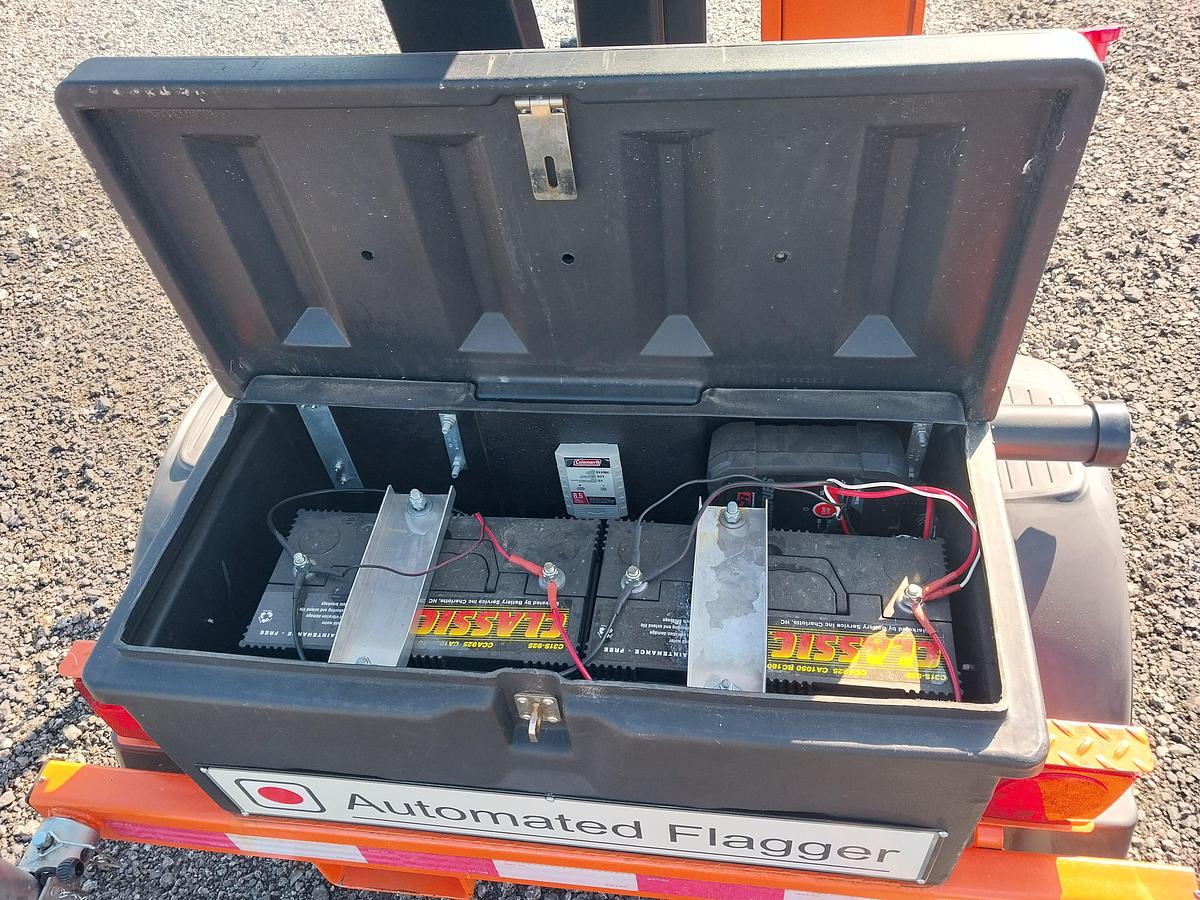 Used Synergy Tech AF100 Portable Traffic Light Towers, s/n 240119, Solar/Battery Powered