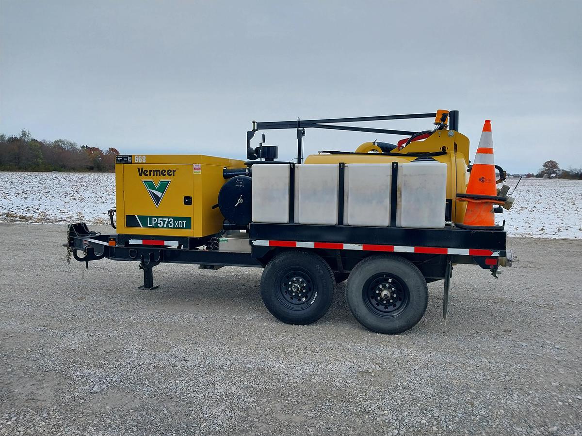 Used 2024 Vermeer LP573 XDT Vac Trailer - NEW SUCTION HOSE