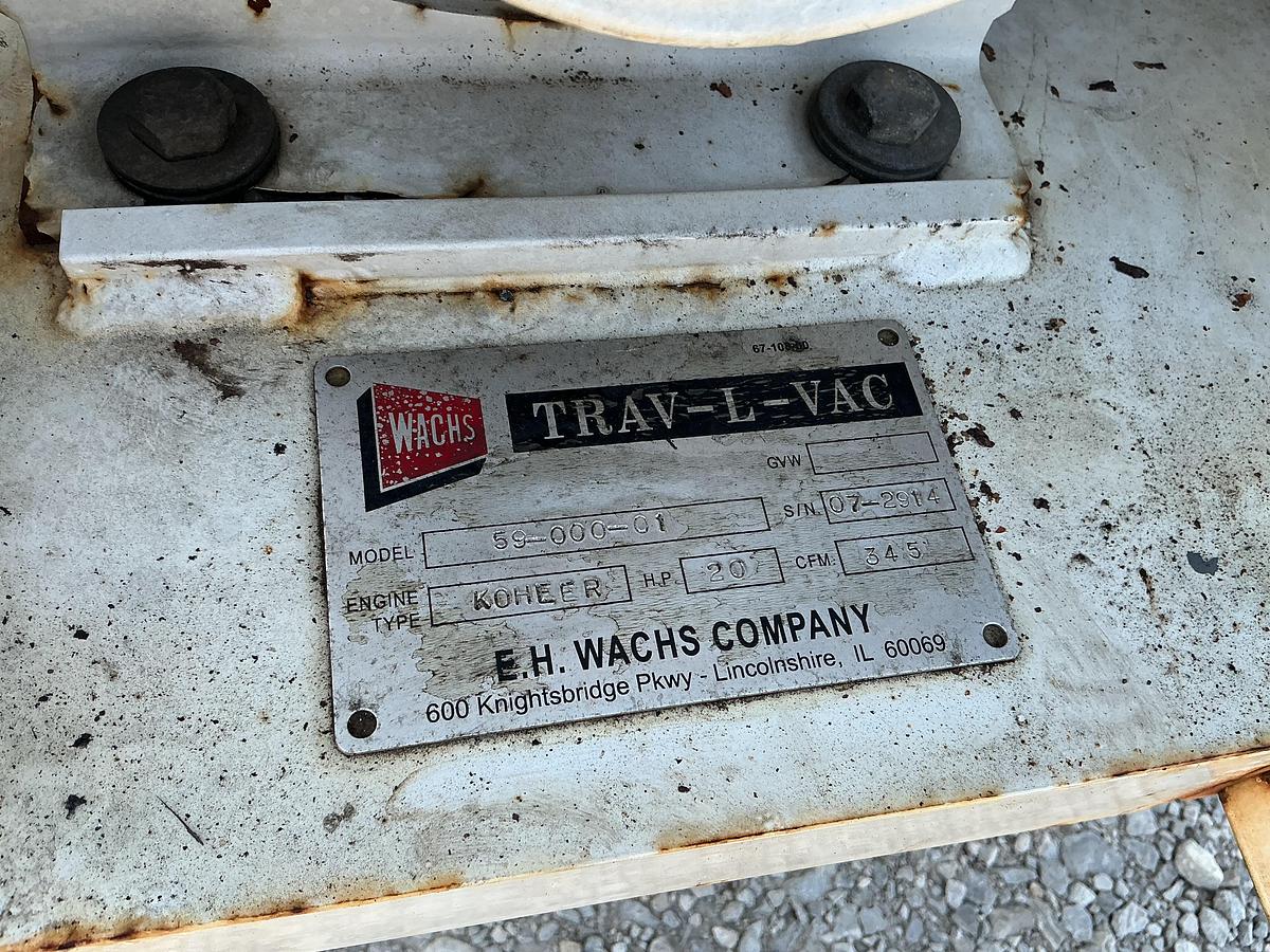 Used 2007 Wachs Trav-L-Vac 300 Portable Vacuum Utility Trailer
