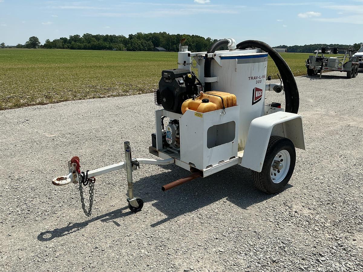 Used 2007 Wachs Trav-L-Vac 300 Portable Vacuum Utility Trailer